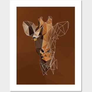 Low poly Giraffe Posters and Art